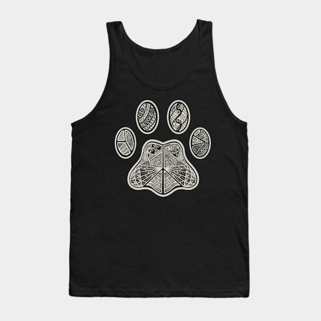 Dog Paw Artwork for Dog Lover Tank Top by Mewzeek_T